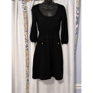 Nice Lilly Pulitzer Women’s Dress Long Sleeve Black 100% Merino Wool Size XS GOO